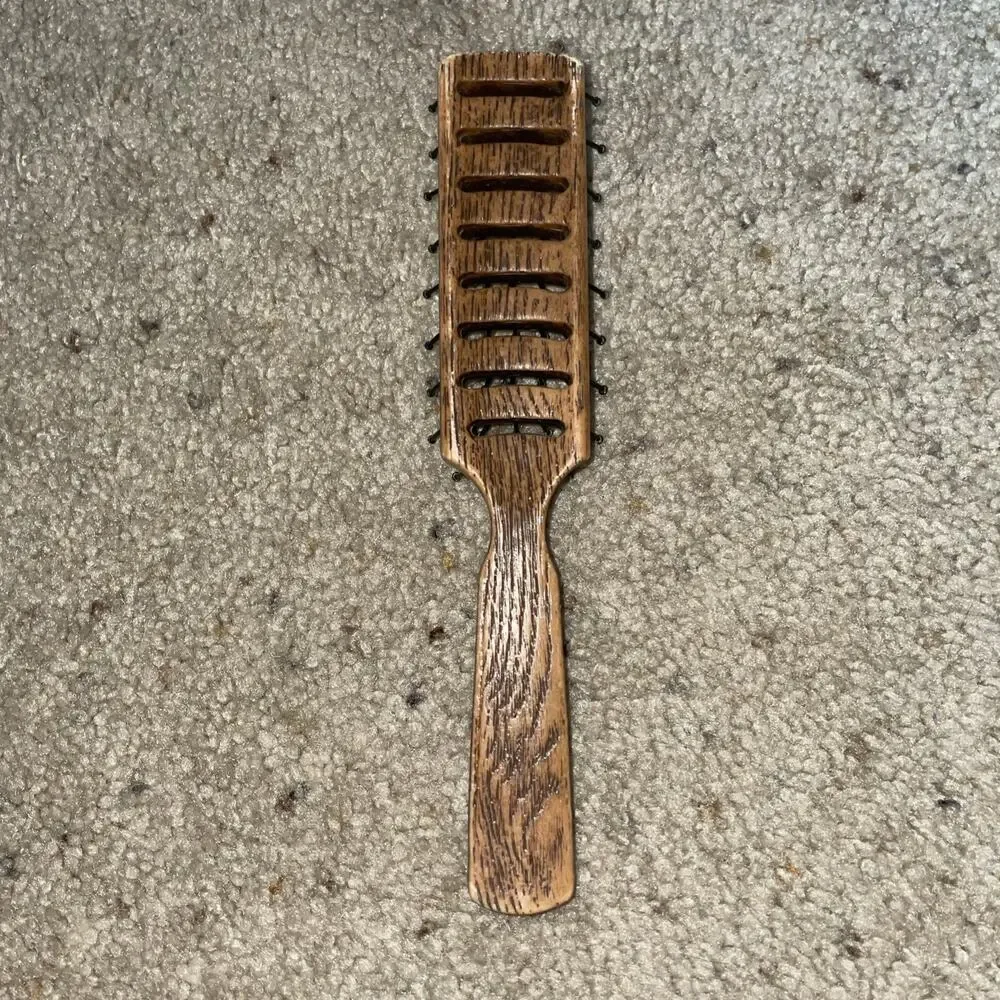 GOODY Vented Detangling HAIR BRUSH Faux Wood Brown 8